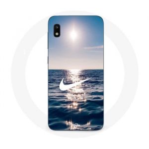 Coque - Nike - Samsung Galaxy A10 - Logo blanc - Souple - Synth&eacute;tique