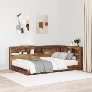 Moderne Tête de lit de rangement - tête de lit en L - Bois ancien 120 cm Bois dingénierie@FR(9558773)