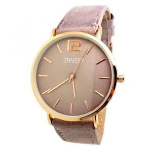 MONTRE FEMME Mauve Violet Vieux Rose Tissu Daim CLASSIQUE ROSE GOLD ID&Eacute;E CADEAU