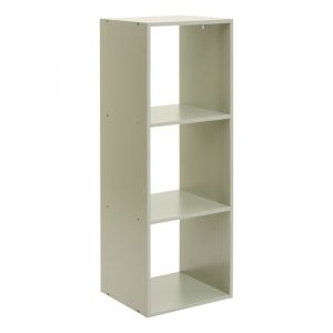 Meuble de rangement modulable 3 cases Vert 32x30x95 cm