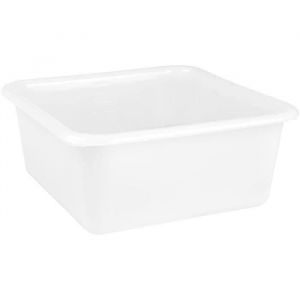 ALUMINIUM ET PLASTIQUE Cuvette carr&eacute;e 32 cm 9.5 L - Blanc alimentaire