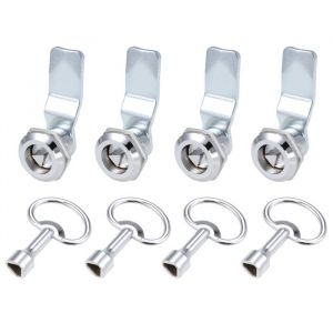 Cl&eacute; Serrure SOURCING MAP Verrou Cl&eacute; Triangle Serrure Tubulaire pour armoire porte casier 4 Kits