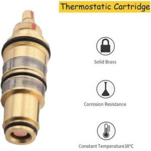 Cartouche Thermostatique Douche Noyau Laiton Robinet Lavabo Mitigeur Blanchisserie Ba