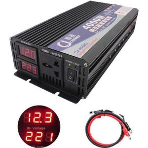 Convertisseur 12V à 220V - Onduleur - 4000W - Onde pure sinus - Idéal camping et bateau
