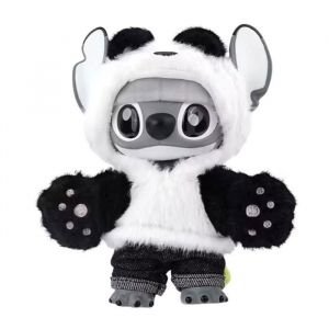 Peluche Stitch Panda &ndash; Jouet Mignon Ultra Doux Costume Panda - Cadeau Ideal pour No&euml;l - Peluche 14cm