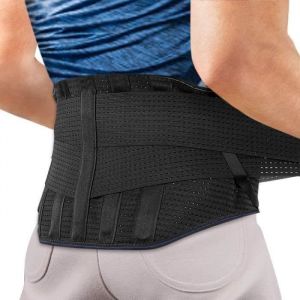 AGPTEK Ceinture lombaire de qualit&eacute; m&eacute;dicale pour soulager la douleur et les blessures r&eacute;glable respirante et &eacute;lastique - XL