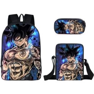 Sac &agrave; dos Dragon Ball dimpression 3D - DRAGON BALL - Goku - Noir - Enfant - Sac &agrave; dos - Tissu Oxford