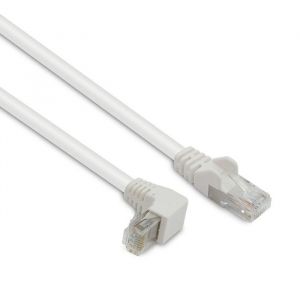 METRONIC 395519 C&acirc;ble Ethernet Coud&eacute; 90&deg; 05M Cat 5e UTP RJ45 Haut D&eacute;bit Cordon R&eacute;seaux Internet Ordinateurs Gaming - Blanc