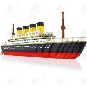 Ensemble de blocs de construction - HTBE® - Modèle bateau de croisière - 3800 pièces - Plastique - 7 ans et plus
