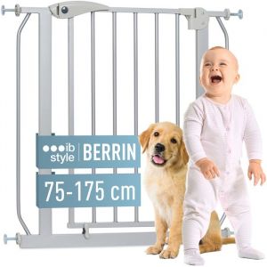 Barrière de sécurité IB STYLE BERRIN 130-140 cm Argenté Sans percage Auto-Close