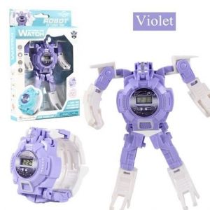 Montre numérique - ZGEER - Transform Toys Robot Watch - Violet - Pour enfants - Facile à transformer