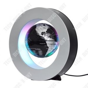 Globe à lévitation magnétique - TD® - 4 pouces - Noir - Éclairé - Accessoires créatifs