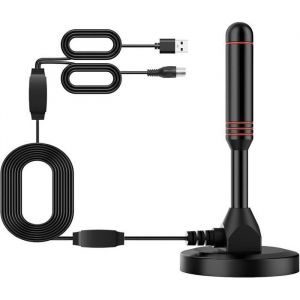 Antenne TV Puissante pour Int&eacute;rieur et Ext&eacute;rieur 500KM Longue Port&eacute;e et Antenne TV Int&eacute;rieure &agrave; 360 &deg; Anten ANTENNE (HORS PARABOLE)