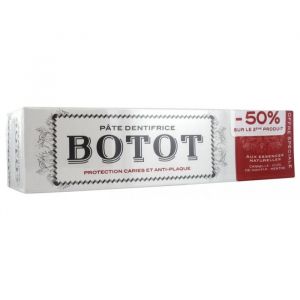 Dentifrice - Botot - Lot de 2 x75ml - Sans conservateur - Action anti-plaque - Essences naturelles