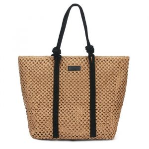 Sac de plage XL en paille sac de plage d&eacute;t&eacute; pour femme sac &agrave; bandouli&egrave;re (sac &agrave; bandouli&egrave;re en paille fait main avec fermetur