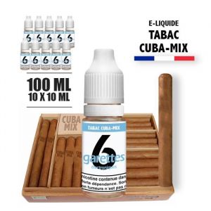 E-liquide 100ML saveur TABAC CUBA MIX avec 19MG de nicotine (e-liquide id : PRD3682) - (10x10ML)