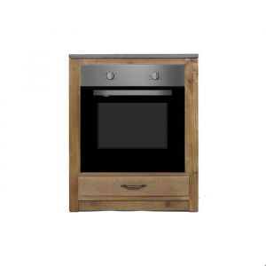 Meuble bas de cuisine pour four et plaques de cuisson Champ&ecirc;tre