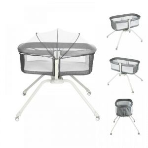 KEDIA Berceau B&eacute;b&eacute; Pliable  Inclinaison R&eacute;glable Mode Ber&ccedil;ant  Stationnaire Maille RespiranteCouffin B&eacute;b&eacute; avec Support