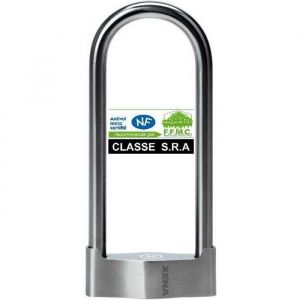XENA - Antivol U 250mm Acier Inoxydable - Classe SRA - Antivol Moto Scooter Résistant et Fiable - Sécurité Maximale