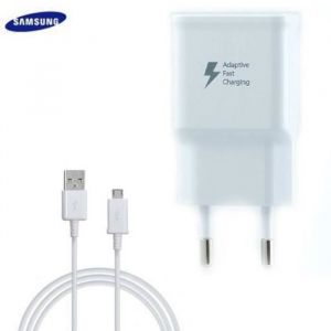 Chargeur Samsung Galaxy S6 S6 EDEGE S6 EDGE PLUS S7 S7 EDGE Charge Rapide Blanc + cable 15 M USB-micro USB