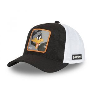 Capslab Casquette Looney Tunes Daffy Duck Homme - Trucker - Filet Souple - Visi&egrave;re Arrondie