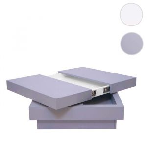Table basse de salon MCW-G83 extensible pivotante 30x70x70cm ~ gris terne