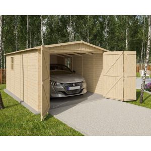 Garage abri voiture bois brut 15 m2