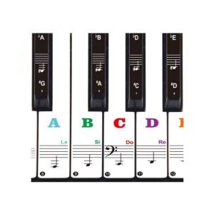 Apprendre le Piano Autocollant pour Notes de Piano Clavier Enlever sans Rsidus Autocollant Piano pour 49 54 61 88 Touche PACK PIANO