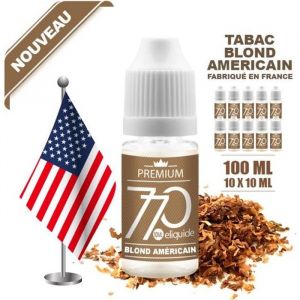 E-LIQUIDE TABAC BLOND AMERICAIN 100ML EN 6MG DE NICOTINE - 10 X 10 ML -ELIQUIDE MARQUE PREMIUM 770