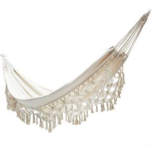 320 cm Frange dhamac de coton Grand lit double suspendu de chaise de jardin doscillation