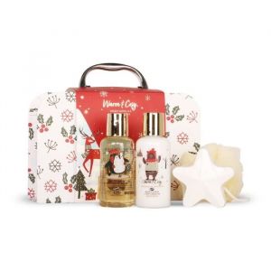Coffret Bain - GLOSS - Warm & Cosy - 4 pièces - Gel Douche Nacré - Lait Corporel - Fleur Effervescente