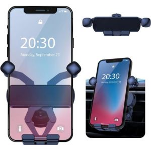 Support Téléphone Voiture Gravité Porte Telphone Universel Support Smartphone À Grille DAération Avec Rotation 360° Pour Phon