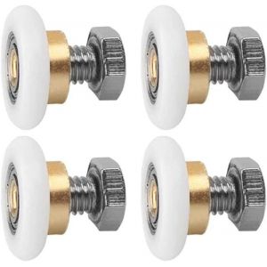 Roulette pour porte coulissante lot de 4 roulettes de douche roulette de douche roue de rechange pour porte de douche (19 mm)