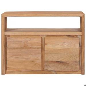 Bon plan Buffet bahut vaisselier - JILI HOT - Buffet 80x30x60cm - Bois de teck massif - commode Salon/Cuisine Thome8762954