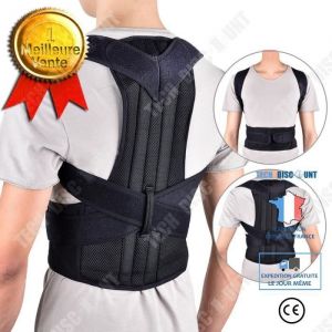 Correcteur de PostureCeinture Maintien de Dos R&eacute;glable et Confortable Support de Dos et l&rsquo;&eacute;paule Soulager Douleur de Dos(XXXL)