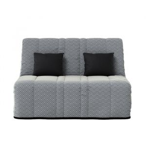 Banquette convertible GAIA BZ  couchage 160x200 avec 2 coussins OFFERTS Geometrik Gris