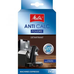 DETARTRANT - Fleuve - Melitta d&eacute;tartrant en poudre 2x40g pour machines &agrave; caf&eacute; automatiques et dosettes