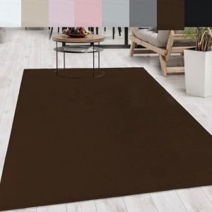 Tapis lavable Moelleux doux - SIMPEX - Rond - Marron - 120 cm - Synth&eacute;tique - Shaggy