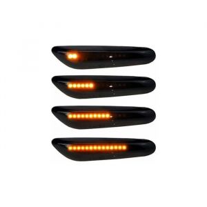 Feux de jour Clignotant lat&eacute;ral LED dynamique 2Clignotants LED orange 16 LED 2835SMD Fum&eacute;e pour E90 E91 E92 E60 E87 E82 E46 SB