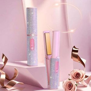 Lisseur Sans Fil 2-en-1 Titan Portable USB-C Lisseur & Fer &agrave; Boucler Rechargeable Haute Performance