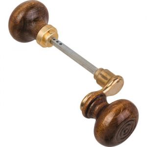 Manivelle bordelaise bois noyer - 2 Port&eacute;es - Carr&eacute; 6 mm - Luxe - Dubois ind