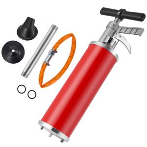 Pompe &agrave; d&eacute;boucher-Tr&egrave;s facile &agrave; utiliser-avec Manom&egrave;tre R&eacute;glablePompe de D&eacute;bouchage avec Buse Droite R&eacute;versibl-pour &eacute;viers