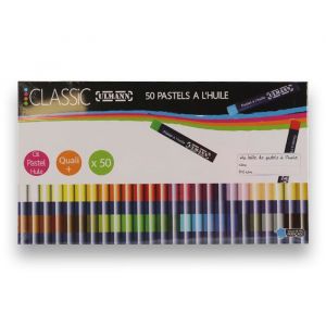 Boîte de 50 pastels à lhuile Ulmann assortiment