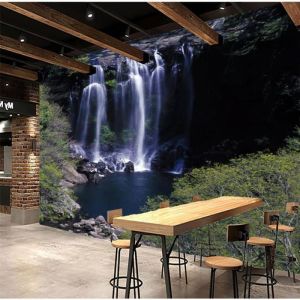 Papier Peint Panoramique Chute d Eau Papier Peint Intissé Paysage DÉté Poster Trompe loeil Mural 3D Art Décoration Murale 350x250