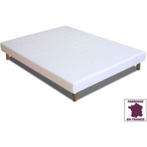 Sommier tapissier &agrave; lattes recouvertes - PROMO MATELAS - Tonic - 110 x 190 - 12 lattes larges et rigides