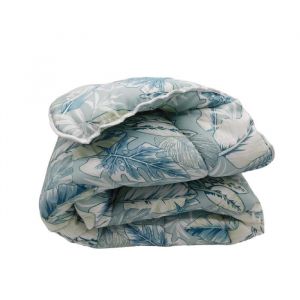Couette - MORTREUX - Leaf Blue - 140 x 180 cm - 450g/m² - Spécial Hiver