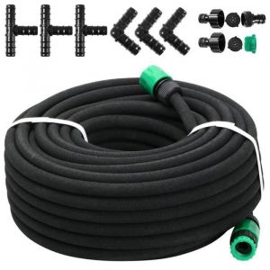 Tuyau dArrosage Goutte &agrave; Goutte de Jardin - 50M - PE - Diam&egrave;tre 30mm - Yaheetech