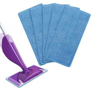 5 PCS Lingettes Reutilisable pour Swiffer WetJet Wood Chiffon Rechange pour Swiffer Wet Jet Balai
