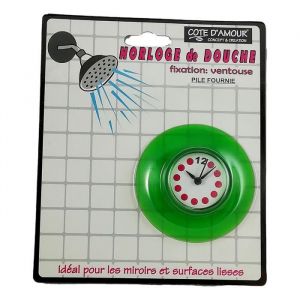 Horloge - Waterproof - Ventouse - Salle de Bain - 9cm - 4 Couleurs Disponibles