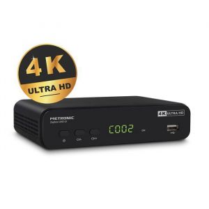METRONIC 441701 D&eacute;codeur TNT 4K Ultra HD avec Port USB- Chaines television Gratuite - Telecommande - Prise Peritel HDMI Antenne